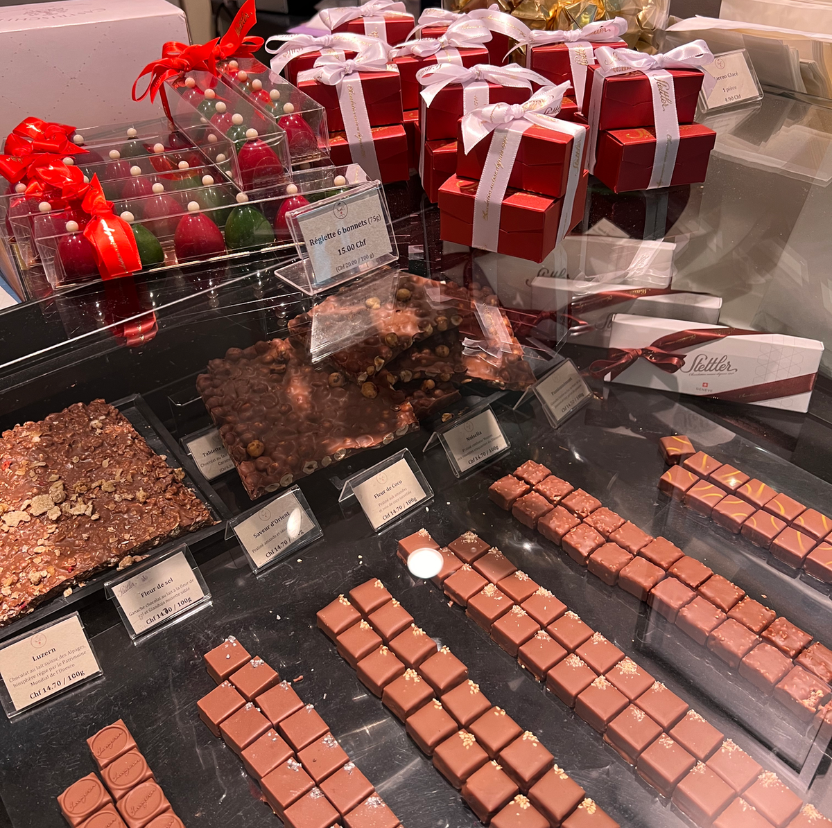 chocolates in chocolate shop