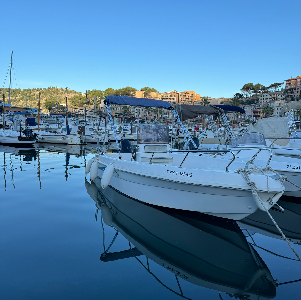 4 DAYS IN MALLORCA WITH A BABY Harbour view with boats