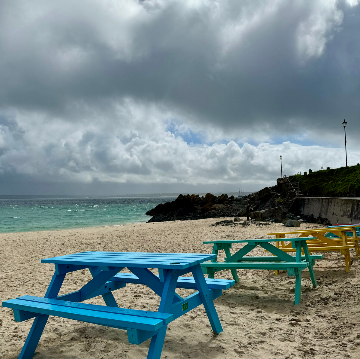 BEST THINGS TO DO IN ST IVES Beach and bench view
