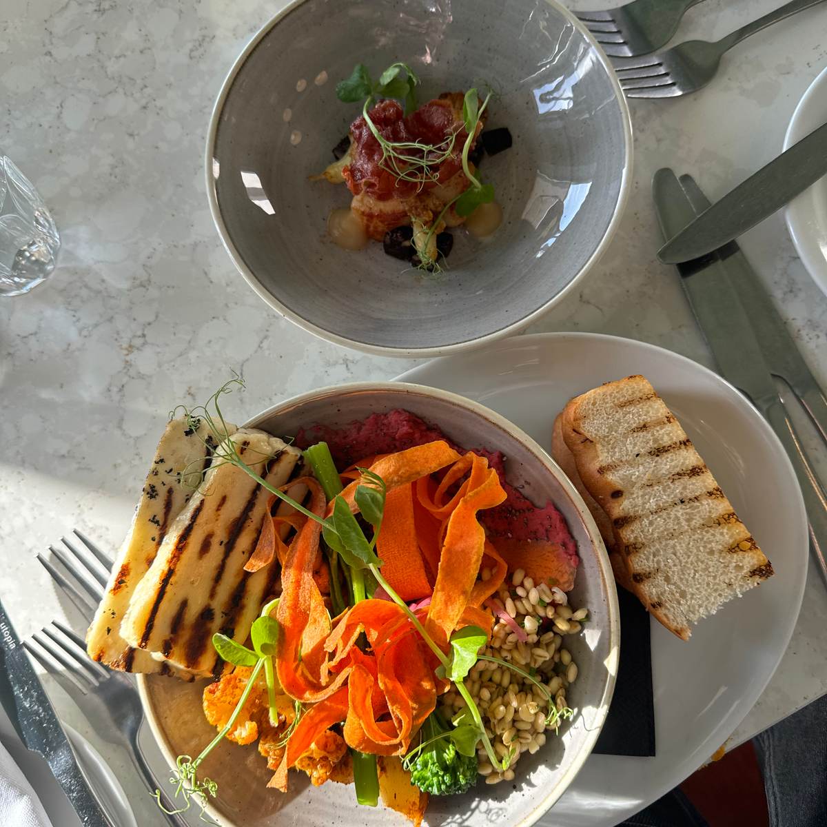 5 DAYS IN CORNWALL buddha bowl and scallops