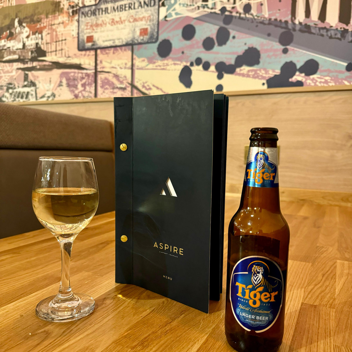 NEW NEWCASTLE AIRPORT LOUNGE wine and beer