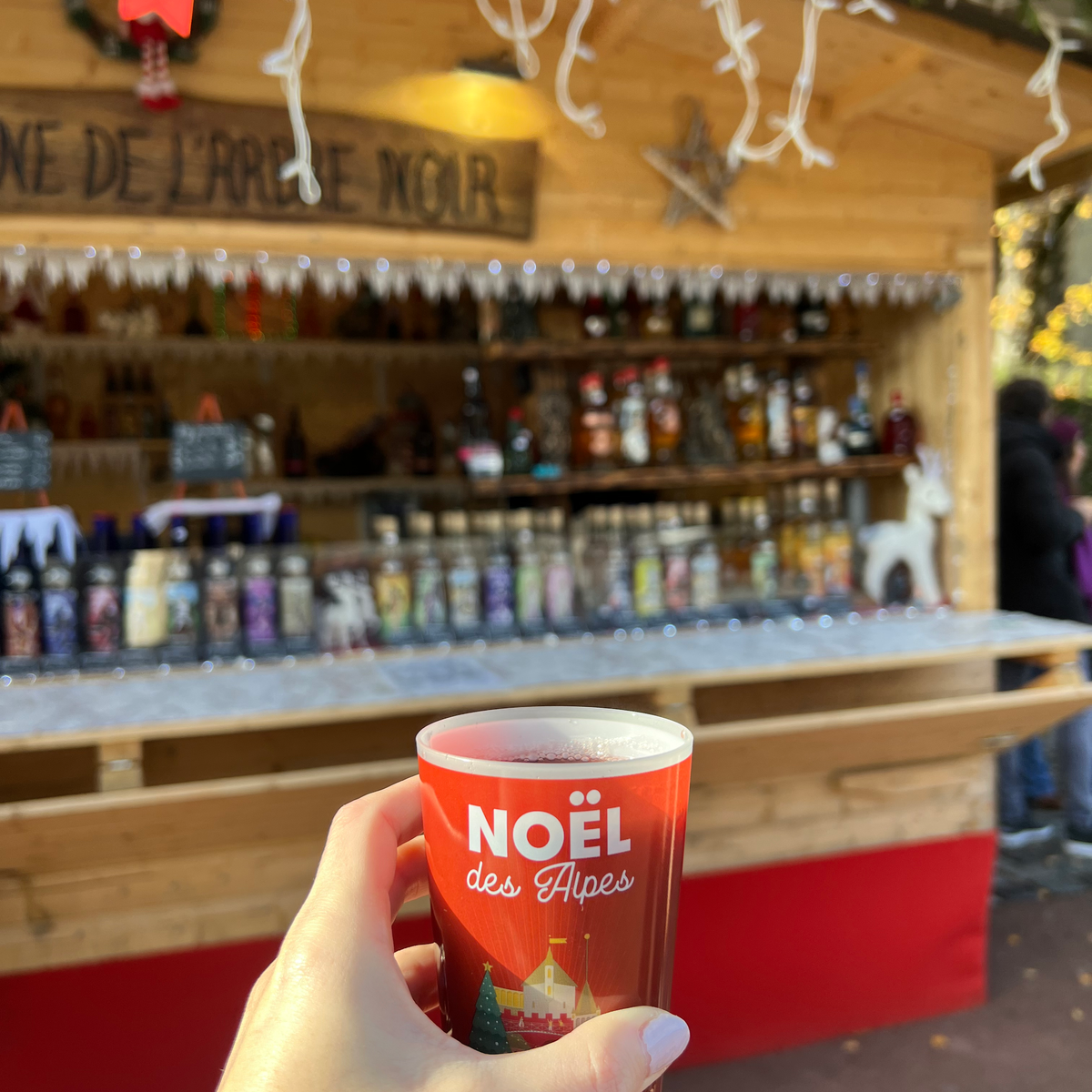 Christmas cup at market