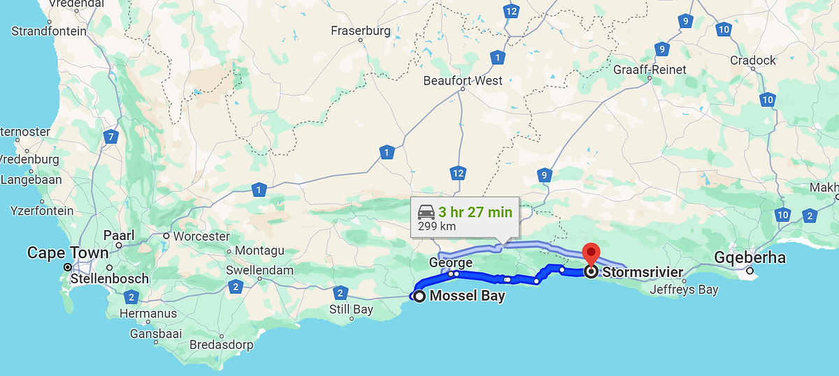 garden route map
