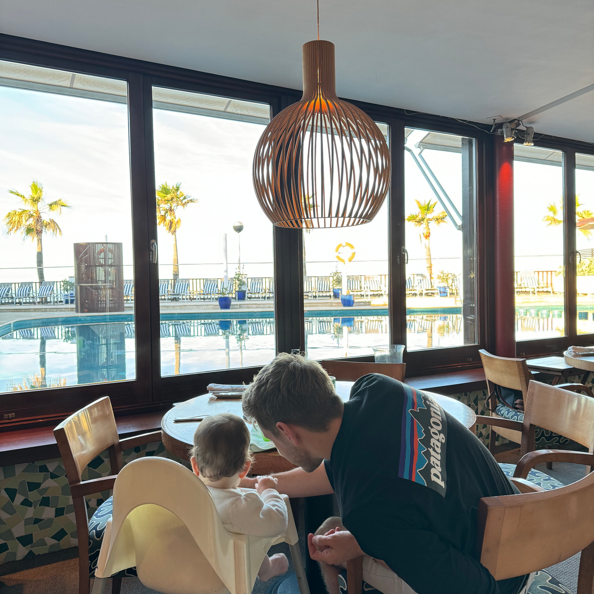 4 DAYS IN MALLORCA WITH A BABY Dad and daughter breakfast