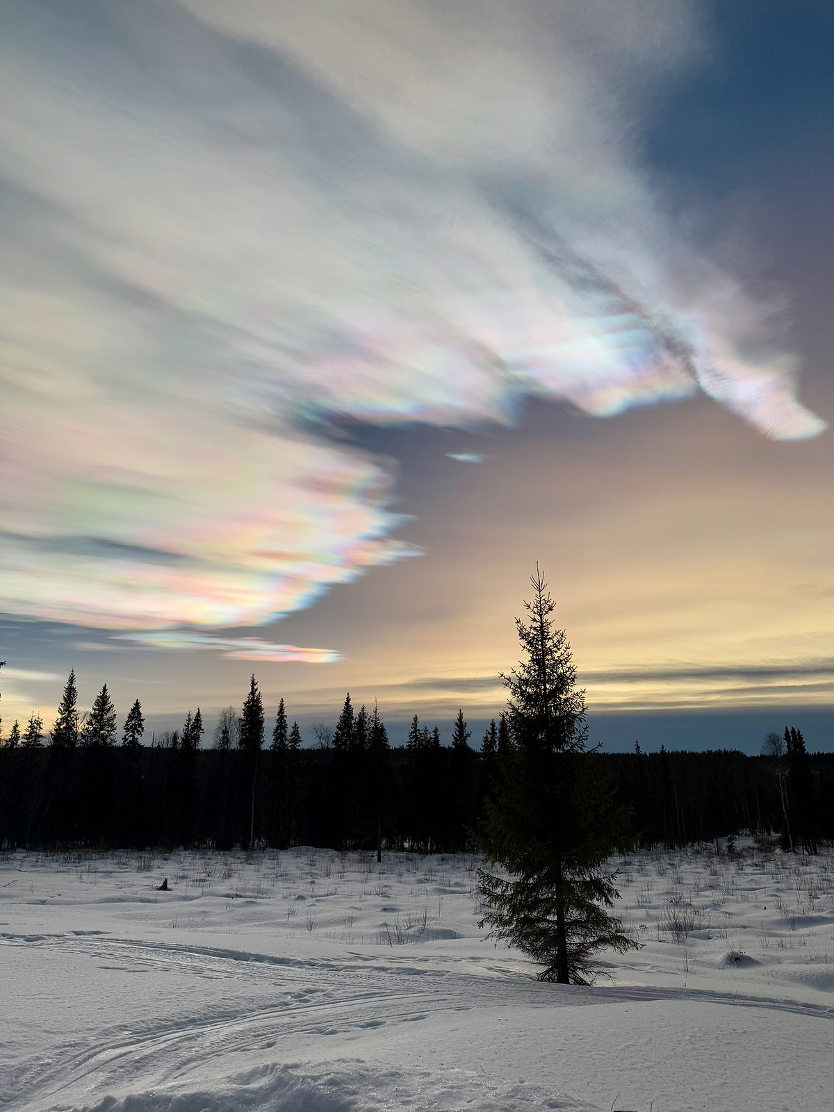Lapland rainbow sky