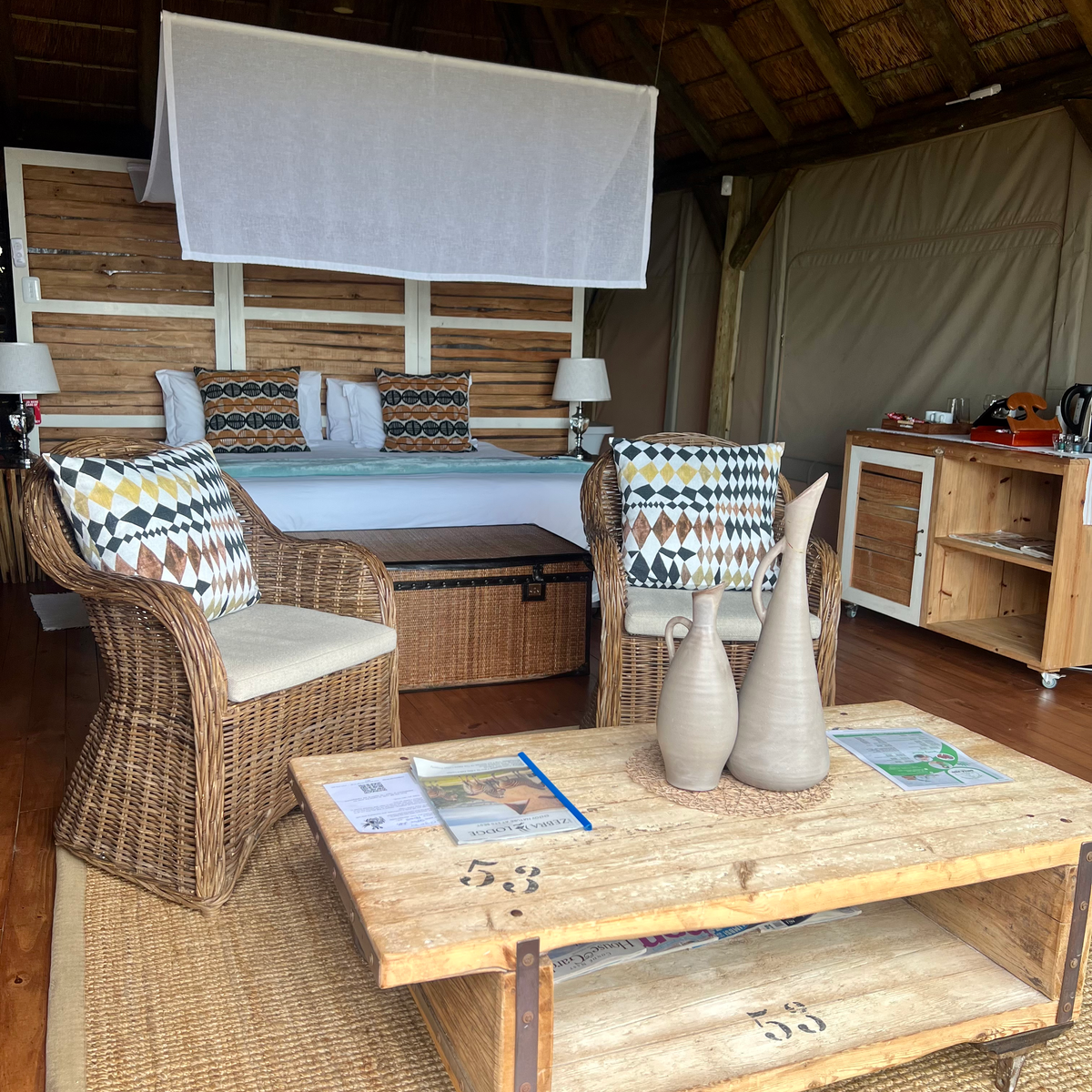 glamping tent interior