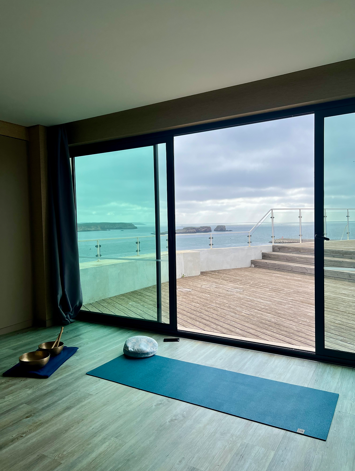 Yoga room and view