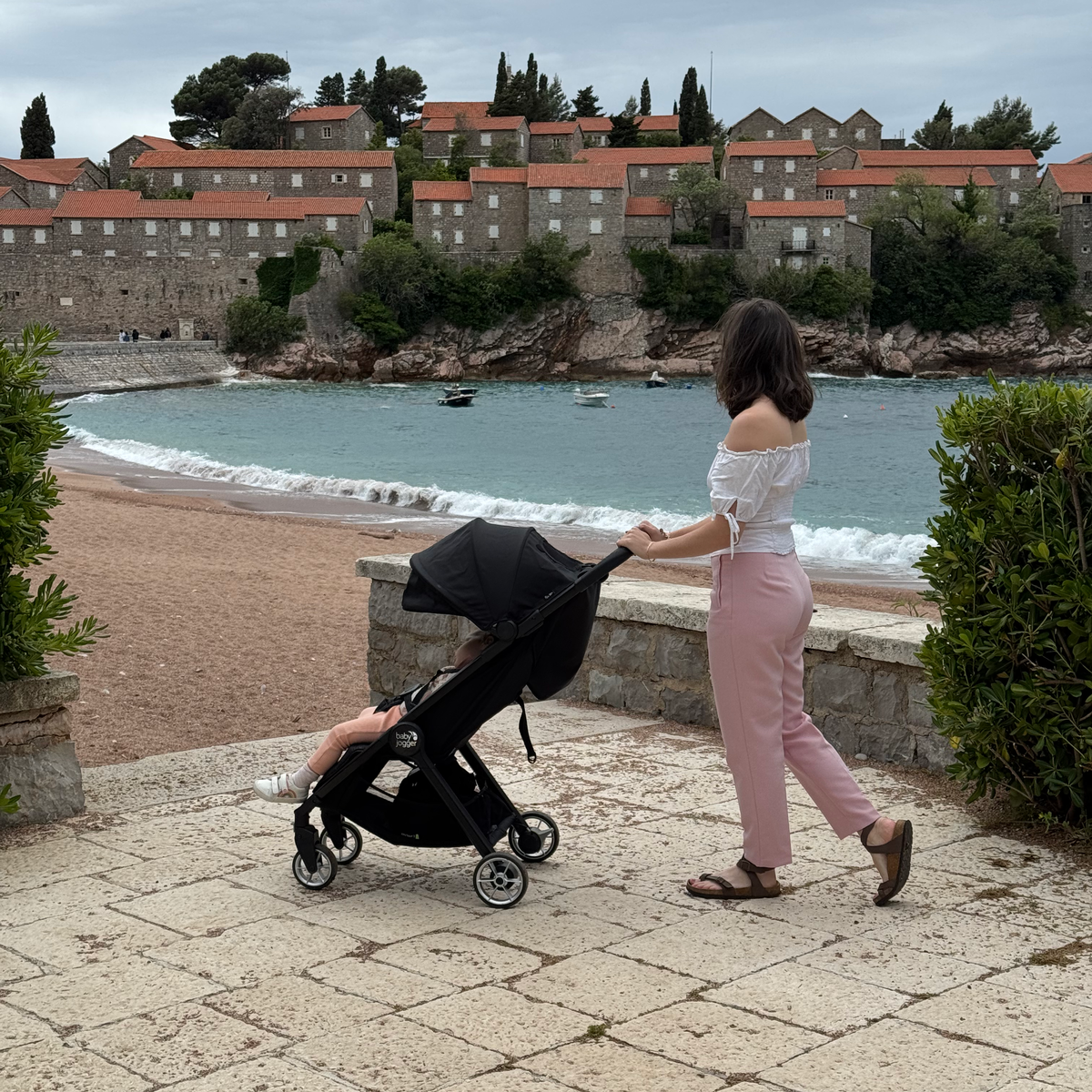 Woman and pram