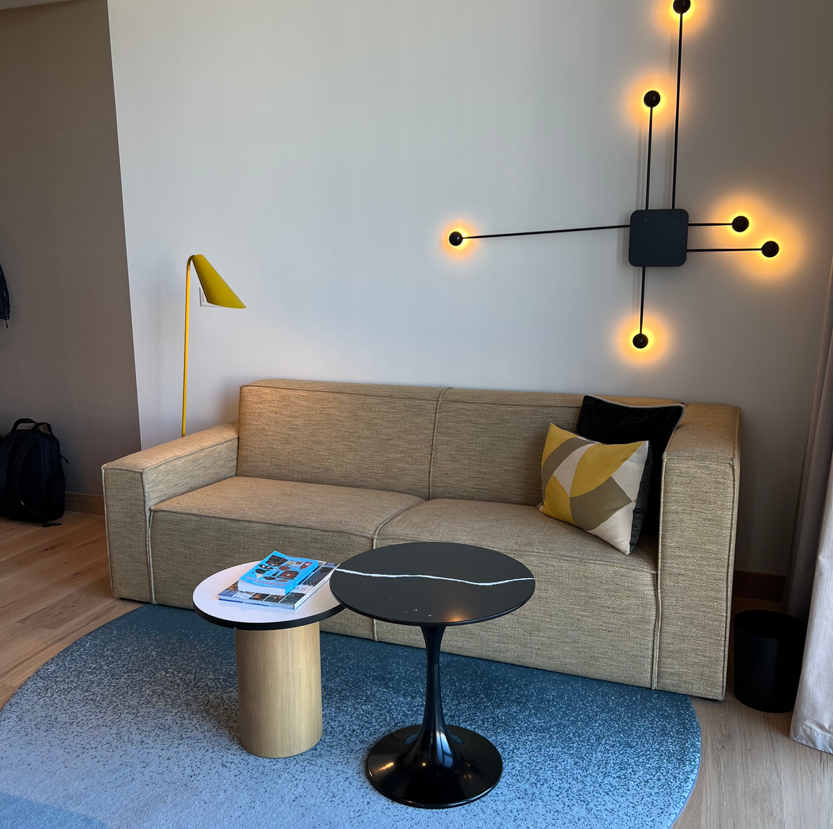 Living area in hotel